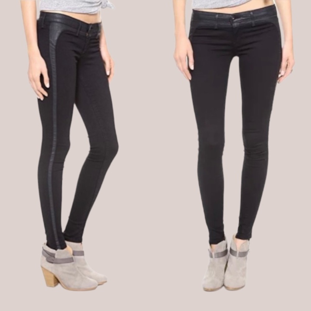 AG Adrianna Goldschmied the Jackson tuxedo black skinny jeans